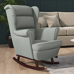 vidaXL Fauteuil à bascule - Gris clair