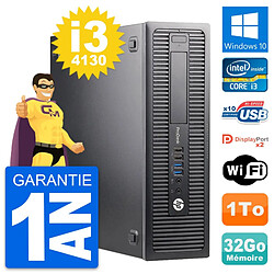 PC HP ProDesk 600 G1 SFF Intel i3-4130 RAM 32Go Disque Dur 1To Windows 10 Wifi - Occasion