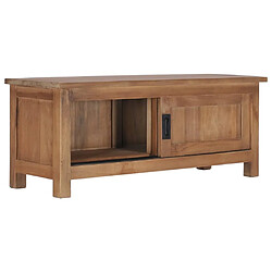 Maison Chic Meuble TV scandinave - Banc TV pour salon 90x30x35 cm Bois de teck massif -MN25189