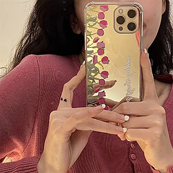 GUPBOO Étui pour iPhone13 coque de téléphone tulipe miroir pour femme