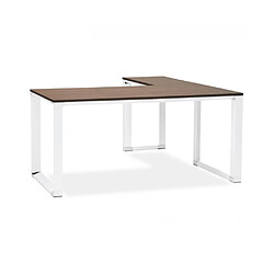 Mes Bureau d'angle 170x160x74 cm avec plateau noyer - SYRA