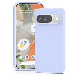 Htdmobiles Coque pour Google Pixel 9 et 9 Pro 5G - housse etui silicone gel fine + verre trempe - MAUVE