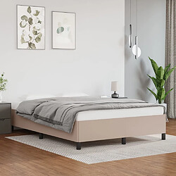 vidaXL Cadre de lit sans matelas cappuccino 140x190 cm similicuir