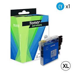 TONER SERVICES Compatible Brother LC1100 Cartouche Cyan LC1100C (Saturne)