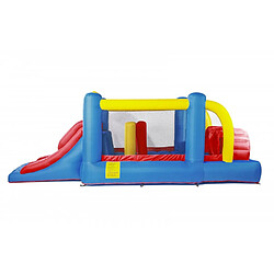 Avis Airmyfun Château gonflable : aire de jeux gonflable avec obstacles et double toboggan - surface de jeux : 560 x 255 x 190 cm - Wipe out