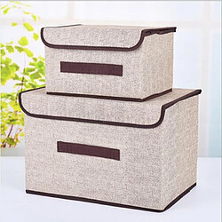 Wewoo 2 en 1 coton tissu Cube Boîte de rangement Broderie Panier à linge Placard Vitrine Titulaire Jouets Organisateur Crème-blanc 