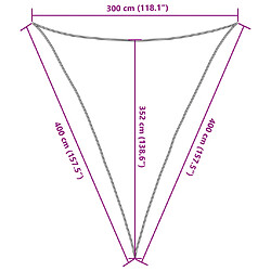 vidaXL Voile d'ombrage 160 g/m² Anthracite 3x4x4 m PEHD pas cher