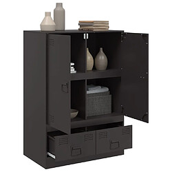 Acheter vidaXL Buffet haut noir 67x39x95 cm acier