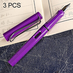 Wewoo Composants Arduino Transparent 3 plume en alliage de titane extra-fine de PCS School Pen stylo violet, livraison aléatoire 0.5mm / 0.38mm Nib