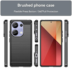 Htdmobiles Coque pour Xiaomi Redmi Note 13 Pro 4G / Poco M6 Pro 4G - housse etui silicone gel carbone + film ecran - NOIR