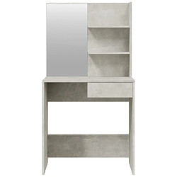 Helloshop26 Ensemble de coiffeuse design contemporaine 74,5 x 40 x 141 cm gris béton 02_0006293