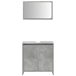 Avis vidaXL Ensemble de meubles de salle de bain 2 pcs gris béton