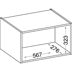 Acheter Tbs Meuble hotte porte basculante - Décor chene sonoma - L 60 x 31,6 x H 36 cm - LASSEN