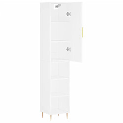 Avis vidaXL Buffet haut Blanc 34,5x34x180 cm Bois d'ingénierie