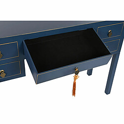 Acheter Bureau DKD Home Decor Bleu Doré Métal Pin Bois MDF 110 x 35 x 78 cm