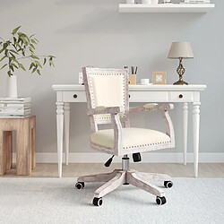 vidaXL Chaise de bureau pivotante lin