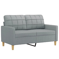 Avis Maison Chic Ensemble de canapés 2 pcs avec coussins, Canapé droit Sofa pour Salon Gris clair Tissu -GKD859877