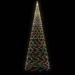 Avis vidaXL Sapin de Noël avec piquet 3000 LED Colorées 800 cm