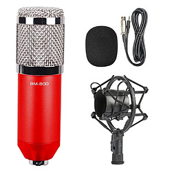 Wewoo Microphone à condensateur filaire avec enregistrement sur studio de 3,5 mm fixation anti-choc, compatible PC / Mac pour diffusion en direct, KTV, etc. rouge