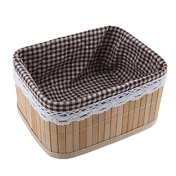 tissage panier de rangement bambou collations à la main jouets boîte de rangement 40x30x16cm