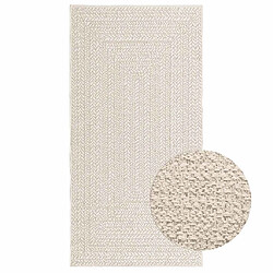 vidaXL Tapis ZIZUR crème 80x150 cm aspect de jute intérieur extérieur