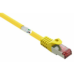 Renkforce RF-5191076 RJ45 Câble réseau, câble patch CAT 6 S/FTP 10.00 m jaune avec cliquet dencastrement, contacts dorés, ignifuge 1 pc(s)