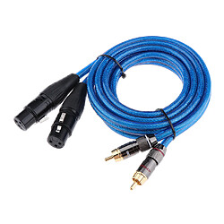 Acheter 2 XLR femelle à 2 RCA mâle câble audio HIFI pour amplificateur mélangeur 2m