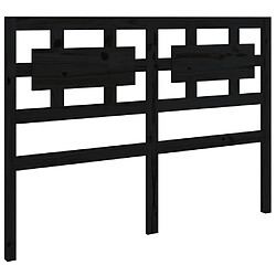 Maison Chic Tête de lit scandinave pour lit adulte,Meuble de chambre Noir 205,5x4x100 cm Bois massif de pin -MN40751