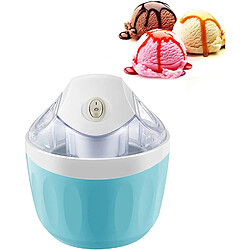 Universal Machine de crémecrat, 15 minutes de créme glacée de crème glacée 0,5 L Bol de congélation fabriquant une glace douce, (bleu)