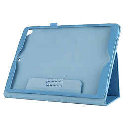 Wewoo Housse Étui Coque Etui à rabat horizontal en cuir avec support pour iPad 10.2 / 10.5 litchi bleu ciel pas cher