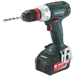 Perceuse-visseuse METABO 18V BS 18 LT Quick + 2 batteries 4.0Ah - Chargeur - Mandrin - en coffret - 6.02104.50