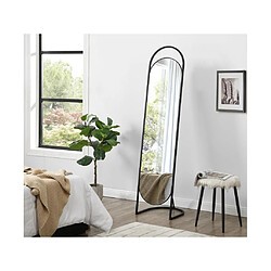 Vente-Unique Miroir sur pied en métal - L.41 x H. 171 cm - Noir - ZINEB