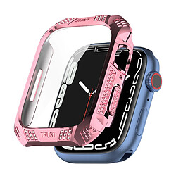 Coque en TPU Décor rhinestone, électroplaqué, motif losanges, rose pour votre Apple Watch Series 7 41mm