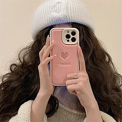 GUPBOO Étui pour iPhone11ProMax étui pour téléphone portable simple love coque souple de couleur unie