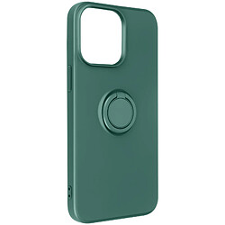 Avizar Coque pour iPhone 14 Max Soft touch Flexible avec Bague Support Vert Foncé