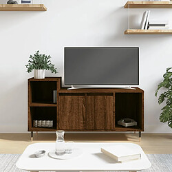 Maison Chic Meuble TV scandinave - Banc TV pour salon Chêne marron 100x35x55 cm Bois d'ingénierie -MN38660