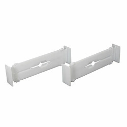 Paris Prix Lot de 2 Séparateurs de Tiroir Extensible 32cm Blanc