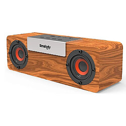 Universal Haut-parleurs YH-Bluetooth, haut-parleurs portables en bois, Bluetooth 5.0 en haut-parleurs sans fil, basse de 10 W, USB intégré (marron)