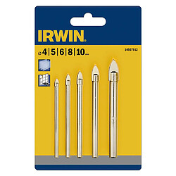 Irwin Set de 5 forets verre et céramique 4/5/6/8/10 mm de 10507912