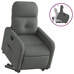 Maison Chic Fauteuil Relax pour salon, Fauteuil inclinable Gris foncé Tissu -GKD48691