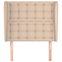 Avis Maison Chic Tête de lit scandinave avec oreilles,meuble de chambre Cappuccino 103x23x118/128 cm -MN41016