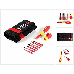 Wiha slimVario Kit tournevis et plateau de démarrage (2831 T902 41233 ) + Pochette Wiha robuste de haute qualité VDE 1000 Volt