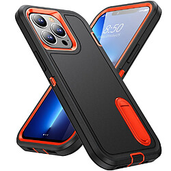 Coque en TPU avec béquille noir/orange pour votre iPhone 13 Pro 6.1 pouces