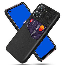 Coque en TPU + PU anti-chute avec porte-carte pour votre Asus Zenfone 9 5G - noir