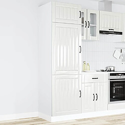 vidaXL Armoire de cuisine Lucca blanc brillant bois d'ingénierie