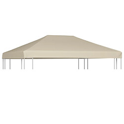 vidaXL Couverture de dessus de belvédère 310 g / m² 4x3 m Beige