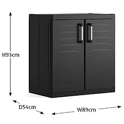 Avis Keter Armoire de rangement basse Detroit XL Noir