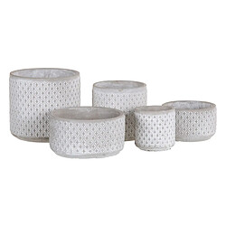 BigBuy Garden Cache-pot Gris Ciment 14 X 4 X 8,5 CM pas cher