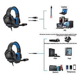 Universal Casque de jeu avec micro (bleu)