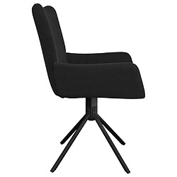 Acheter vidaXL Chaises pivotantes à manger lot de 2 Noir Velours